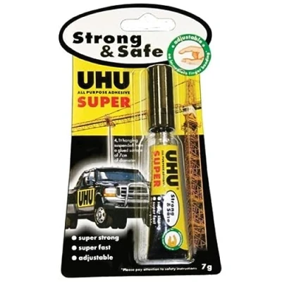 Afbeelding van UHU Alleslijm super Glue corrigeerbaar, sterk, snel geurloos in tube 7 g