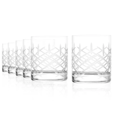 Afbeelding van Stölzle Lausitz New York Bar Club Whiskyglazen, set van 6 stuks, inhoud 320 ml, elegante whiskyglazen hoogwaardig kristalglas/whiskyglazen, vaatwasserbestendig