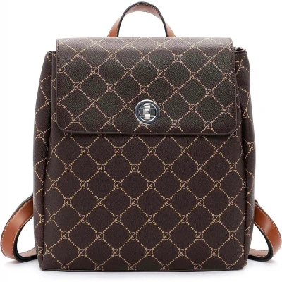 Afbeelding van Tamaris Rugzak Anastasia Lock Backpack Brown / Cognac Donkerbruin