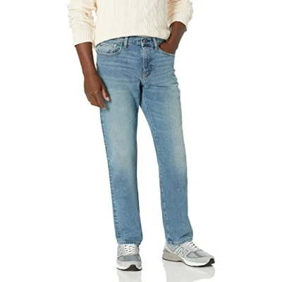 Afbeelding van Amazon Essentials Heren straight fit jeans, licht wassen, 46 W x 28 l