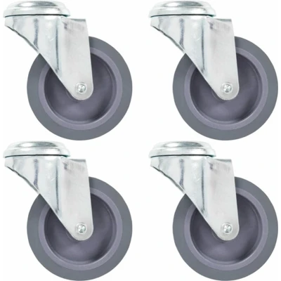 Afbeelding van vidaXL Zwenkwielen met boutgaten 4 st 75 mm
