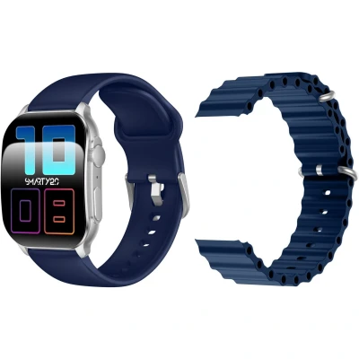 Afbeelding van SMARTY 2.0 Smartwatch Polshorloge, dameshorloge, herenhorloge, Android 5.0+, Apple iOS 9.0+(set, 2 delig, Met wisselband)