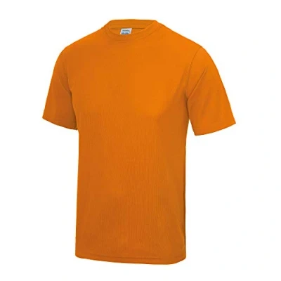 Afbeelding van Just Cool Heren Performance Plain T Shirt, Oranje Crush, 3XL