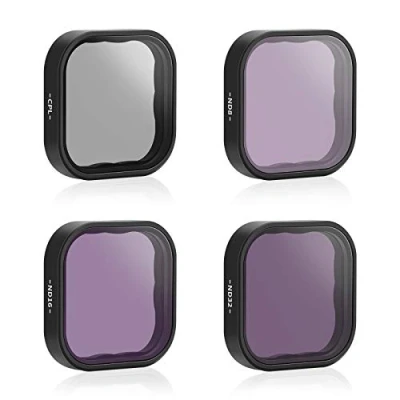 Afbeelding van AuyKoo Lens Filter CPL ND8 ND16 ND32 voor Hero 12/11/10/9, Camera Polariseren en Neutrale Dichtheid Protector kit 12/11/10/9 Zwart Accessoires