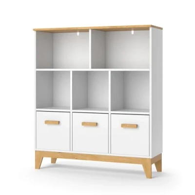 Afbeelding van Vitalispa Kinderplank &quot;Malia&quot;, Wit/Eiken, 98.4 x 113.4 cm