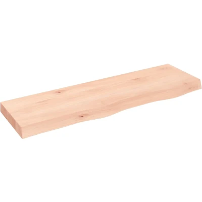 Afbeelding van vidaXL Wastafelblad 100x30x(2 6) cm onbehandeld massief hout