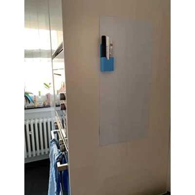 Afbeelding van Magneetfolie, hechtbasis voor magneten, magneetbord, ferrofolie, zelfklevend, beschrijfbaar, afwisbaar, magnetisch, (50 x 30 cm, wit)