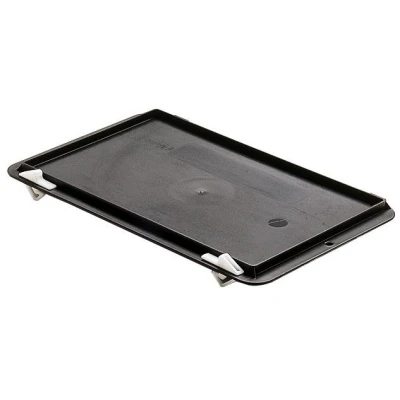 Afbeelding van LA KA PE Deksel L300xB200mm zwart PP passend voor transport stapelkratten 4 stuks TK/D300