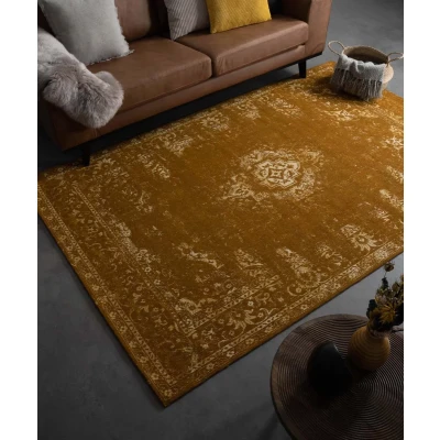 Afbeelding van Vintage Vloerkleed Nomad Okergeel 240x340 Cm