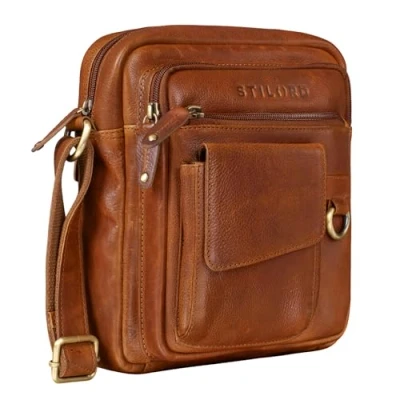 Afbeelding van STILORD &#039;Ryan&#039; Schoudertas Mannen Lederen Kleine Tas Crossbody Bag Vintage Geval 9.7 &#039;iPad Zak Boodschapper Echt lederen, Kleur:texas bruin