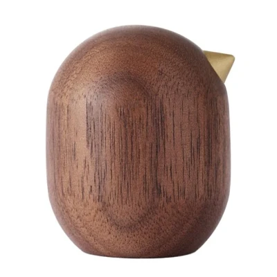 Afbeelding van Beeld Normann Copenhagen Little Bird 4,5 cm Walnut
