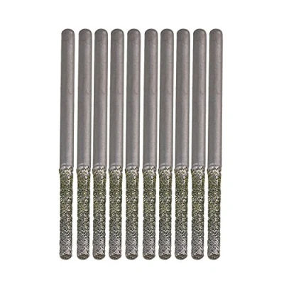 Afbeelding van BQLZR 2 mm zilver verlengde edelstenen diamantboren kom parels sieraden agaten gat boren diamant gecoate tip pak van 10