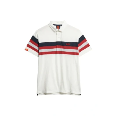 Afbeelding van Superdry Poloshirt, Heren, Maat: Large, Brilliant white chest stripe