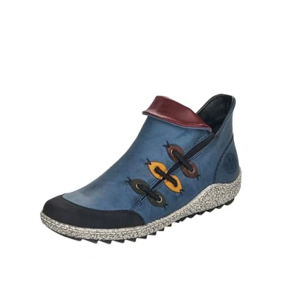 Afbeelding van Rieker Z7582 Enkellaarzen voor dames, blauw, 38 EU