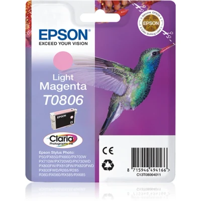 Afbeelding van Epson T0806 (C13T08064010) Inktcartridge Licht magenta