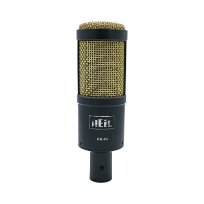 Afbeelding van Heil PR 40 dynamische microfoon voor streaming, podcast, opname en uitzending, XLR livemuziek, brede frequentierespons, soepel geluid, superieure ruisonderdrukking aan de achterkant,