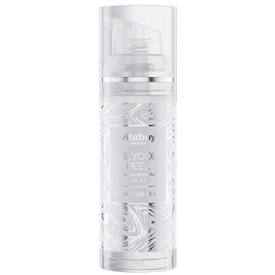 Afbeelding van Vitabay Glycol Peel 50 ml Chemische peeling gel Gezichtsverzorging Met groene thee extract Verbetert de huidstructuur 10% glycolzuur pH 3,7 Made in Germany