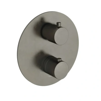 Afbeelding van HotBath Cobber Inbouw Thermostaat Afbouwdeel CB009EXT Verouderd ijzer