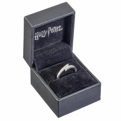 Afbeelding van Harry Potter Sterling Silver Lightning bolt Ring with Crystals Size XL