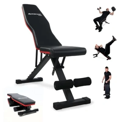 Afbeelding van Mobiclinic FlexFit Gewichtsbank Halterbank Multifunctionele Trainingsbank Inklapbaar Verstelbare zitting en rugleuning Bodybuilding Thuisgymnastiek