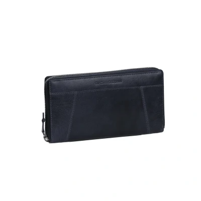 Afbeelding van The Chesterfield Brand Leren Portemonnee Navy Havana