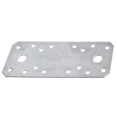 Afbeelding van Magni, Bouwbeslag + houtverbindingen, Alberts 361013 Plat koppelstuk roestvrij staal 133 x 55 mm (Platte connector)