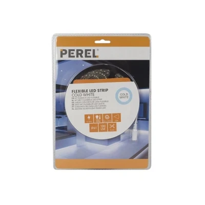 Afbeelding van 5 meter IP61 LED strip Koud wit Complete set Inkortbaar