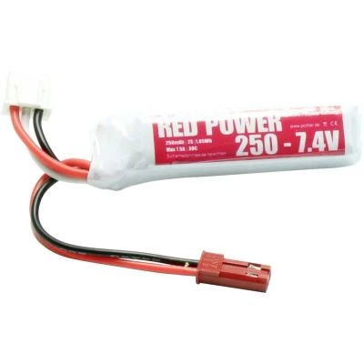 Afbeelding van Red Power LiPo accupack 7.4 V 250 mAh Softcase JST