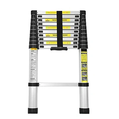 Afbeelding van Einfeben Ladder, telescopisch, 3,2 m, aluminium, draagbaar, uittrekbaar, multifunctioneel, maximale draagkracht 150 kg