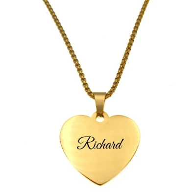 Afbeelding van Ketting Hart Met Naam Richard Goud