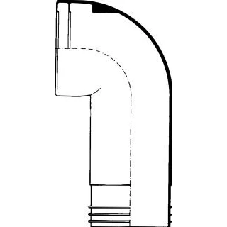 Afbeelding van Wisa closetbocht no.301A 180 mm met mof aansluiting Ø 110 wit