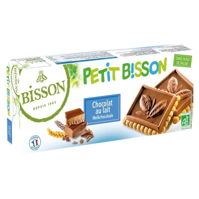 Afbeelding van Petit bisson theebiscuit melkchocolade bio 150 g