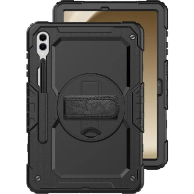Afbeelding van Samsung Galaxy Tab S9+ / S9 FE+ Shockproof Rotating 360 Case Black