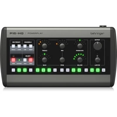 Afbeelding van Behringer P16 HQ Channel Personal Monitoring Mixer Hoogwaardige D/A conversie en nauwkeurige toonregeling
