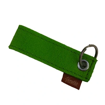 Afbeelding van Venetto Sleutelhanger sleutelband van vilt ring sleutelring hanger voor sleutels, Groen licht