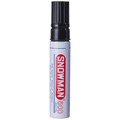 Afbeelding van Snowman 500 permanent marker zwart 12 stuks