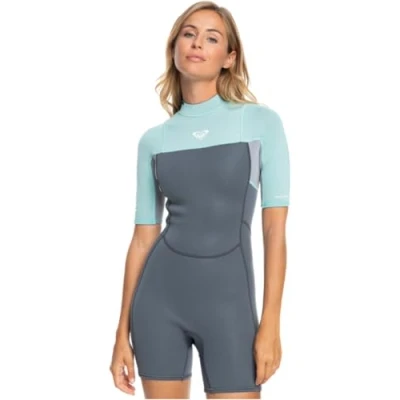 Afbeelding van 2025 Roxy Dames Prologue 2/2mm Rug Ritssluiting Shorty Wetsuit Fl ERJW