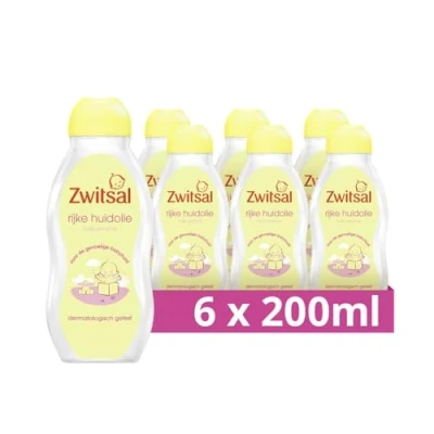 Afbeelding van 6x Zwitsal Baby Rijke Huidolie Avocado 200 ml