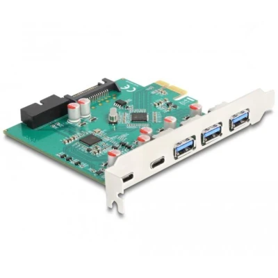 Afbeelding van Delock USB 5 Gbps PCI Express x1 Karte zu 3 x extern Typ A + 2 exter