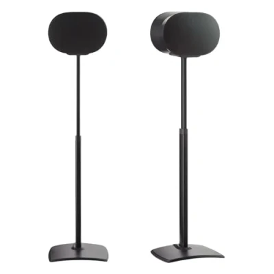 Afbeelding van Sanus WSSE3A1 B2 adjustable speaker stand verstelbaar in hoogte luidsprekerstandaard optimale luisterhoogte kabelbeheer geschikt voor Sonos ERA 300 2 stuks (paar) Zwart