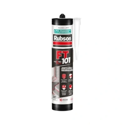 Afbeelding van Rubson FT101 Witte Afdichtingskit 280 ml Bouwkit Sterke en Duurzame Afdichting voor Diverse Toepassingen Betrouwbaar Gemakkelijk te Gebruiken