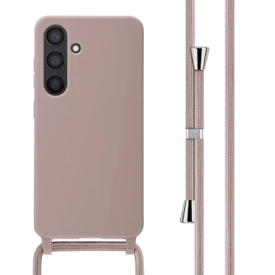 Afbeelding van Samsung Galaxy S24 Hoesje Siliconen en TPU (zacht) iMoshion Softcase/Koordhoesje/Backcover Roze Telefoonhoesje