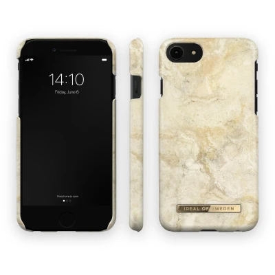 Afbeelding van Apple iPhone SE (2022) Hoesje Kunststof iDeal of Sweden Hardcase/Backcover Sandstorm Marble Telefoonhoesje