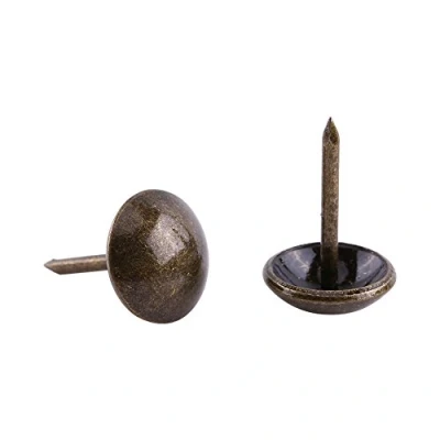 Afbeelding van 100 Stks Vintage Bekleding Nagels Ronde Big Headed Brons Metalen Tags Meubels Sofa Schoen Deur Tack Stud (Gladde 11 * 17mm Verdikte)