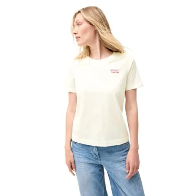 Afbeelding van Cecil Tshirt print, Dames, Maat: Medium, Weiß