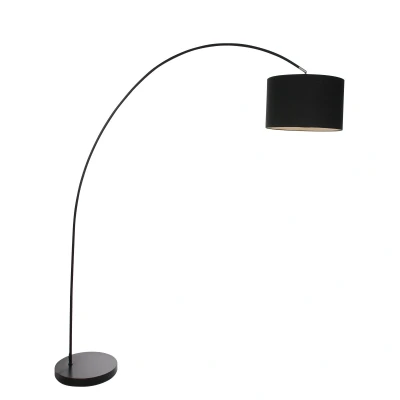 Afbeelding van mexlite Vloerlamp solva 7976zw zwart kap