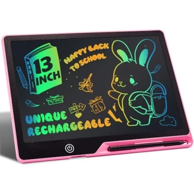 Afbeelding van LCD Schrijven Tablet 13 Tums Kleurrijk Scherm Oplaadbaar Doodle Board Peuter Educatief Speelgoed voor 3 12 Jaar Oud Jongens Meisjes Herbruikbare Teken Kerst Cadeaus kinderen