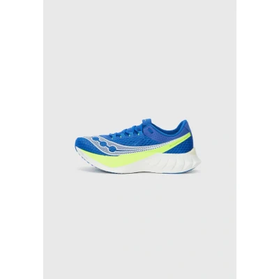 Afbeelding van Saucony Endorphin PRO Hardloopschoenen voor op de weg, Heren, Maat: 41, Lapis/citron Schoenen