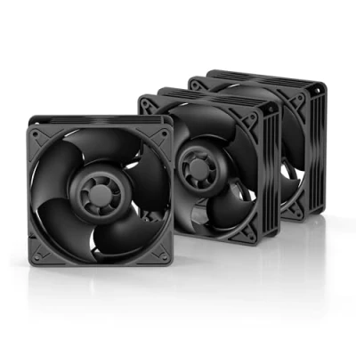 Afbeelding van ARCTIC S12038 8K (3 Stuk) 120x120x38 mm server ventilator, 800 8000 rpm, PWM geregeld, 4 pins aansluiting, 12 V DC, bijzonder efficiënt Zwart
