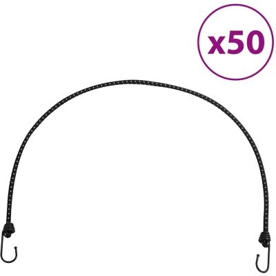 Afbeelding van vidaXL Spanelastieken met reflecterende strips en haken 50 st 100 cm